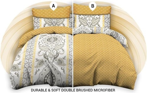 Duvet Cover Set Double Reversible Luxury Quilt Cover Set Bedding Set King Size - Picture 375 of 462
