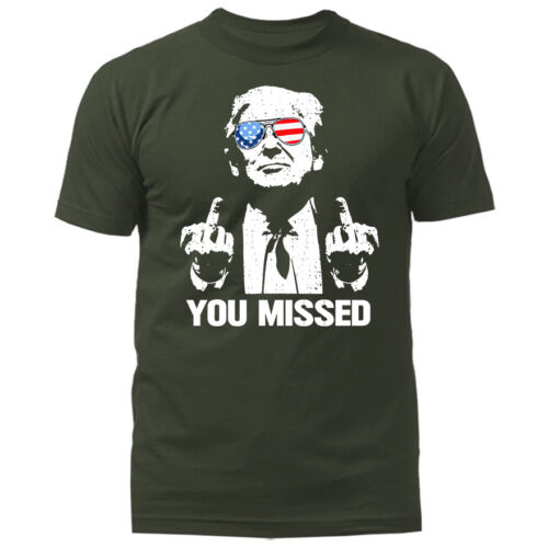 Camiseta política Donald Trump 2024 Rally Shooting You Missed Middle Finger MAGA - Imagen 9 de 12