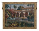 Mission Reflection Belgian Tapestry Art by Robert Pejman, Landscape Wall Hanging