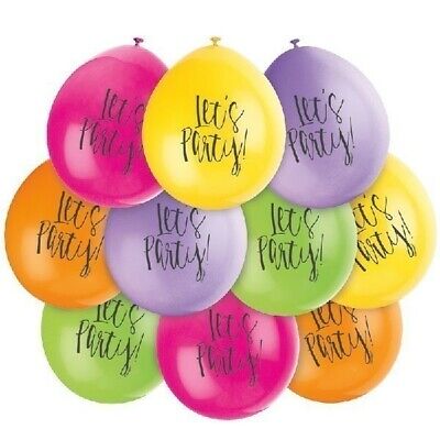10 X AGE 9 HAPPY BIRTHDAY BALLOONS MULTI COLOURS AIRFILL PARTY DECORATION