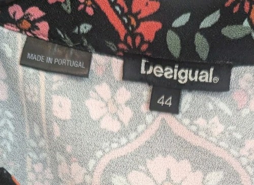 Desigual Weste Valeria Kleid Gr. 44 Damen Gr. L Blumen Hippie Tunika Kleid - Bild 2 von 4