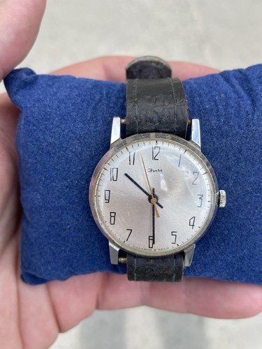 Vintage Watch USSR Pobeda Soviet mechanical Wristwatch Zim 2609 15 Jewels - Picture 12 of 18