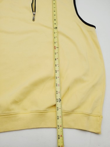 Bobby Jones Players Herren L Large gelb Golf Pullover Weste peruanische Pima Baumwolle - Bild 4 von 7