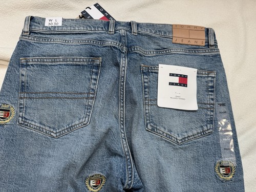 Tommy Hilfiger Jean Set Men All Over Embroidered Crest Logo Jacket & Jeans - Picture 15 of 18