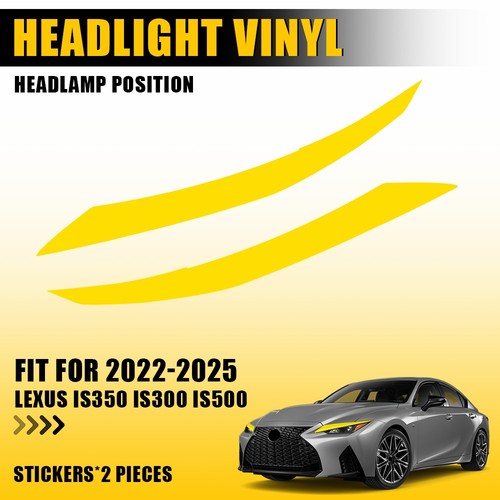 Fits 2021-2025 Lexus IS Headlight Yellow DRL Decal Tint Overlay Vinyl IS350 300 - Bild 13 von 13