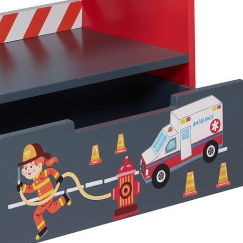Fantasy Fields Little Fire Fighters Bookshelf with Drawer, Red - 第 6/12 張圖片