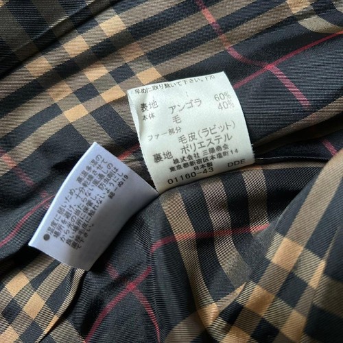 Abrigo bidireccional Burberry Blue Label Nova Check ajuste asiático M 38 EE. UU. talla S negro auténtico - Imagen 8 de 24