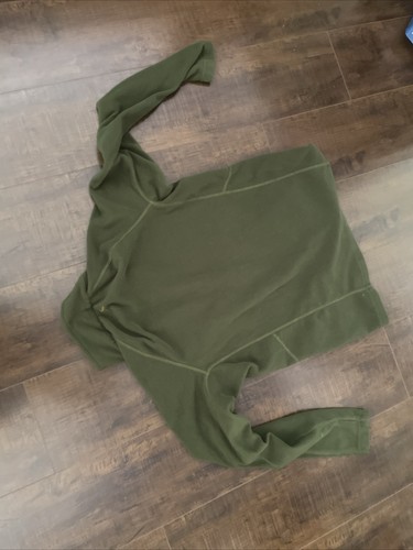 Macpac Men Fleece Collar 1/2 Zip Hiking Sweater Size S. Green - Picture 8 of 10