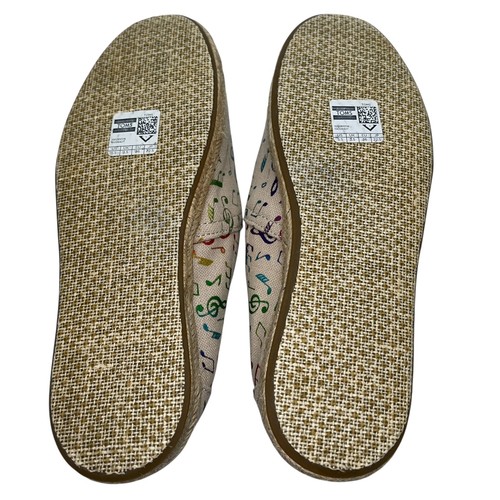 TOMS Alpargata Shoes Womens Size 5.5 Rainbow Music Notes Canvas Espadrille Flats - Picture 21 of 24