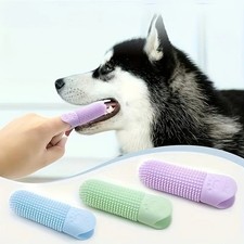 360  Silicone Pet Finger Toothbrush   Soft Dog  Cat Tooth Cleaning Brush