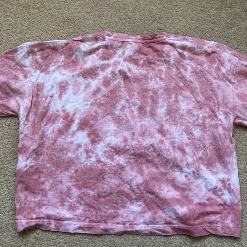 Mädchen New Look rosa Batik Cropped T-Shirt Top Alter 14-15 "Glaube an dich selbst" - Bild 12 von 12