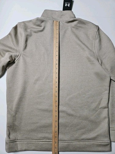 Under Armour Storm Men Long Sleeve 1/4 Zip Shirt Tan L Loose striped 1373674 200 - 第 6/7 張圖片
