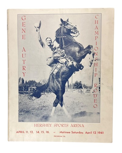 De colección 1941 Gene Autry Championship Rodeo Hershey Sports Arena Programa Temprano - Imagen 2 de 6