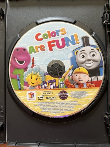 Colors Are Fun! DVD Barney Kipper Thomas & Friends Bob The Builder FULLY TESTED - Imagen 3 de 4