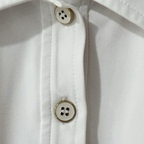 J. McLaughlin White Court Cap Sleeve Polo Shirt L ($148) NWOT - Picture 4 of 5