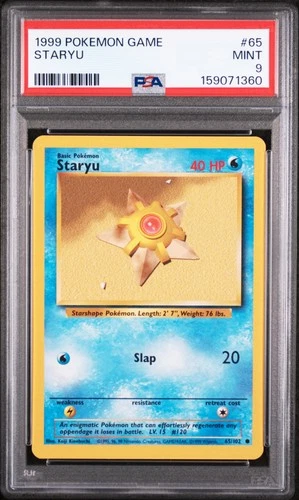 1999 POKEMON BASE SET UNLIMITED #65 STARYU PSA 9