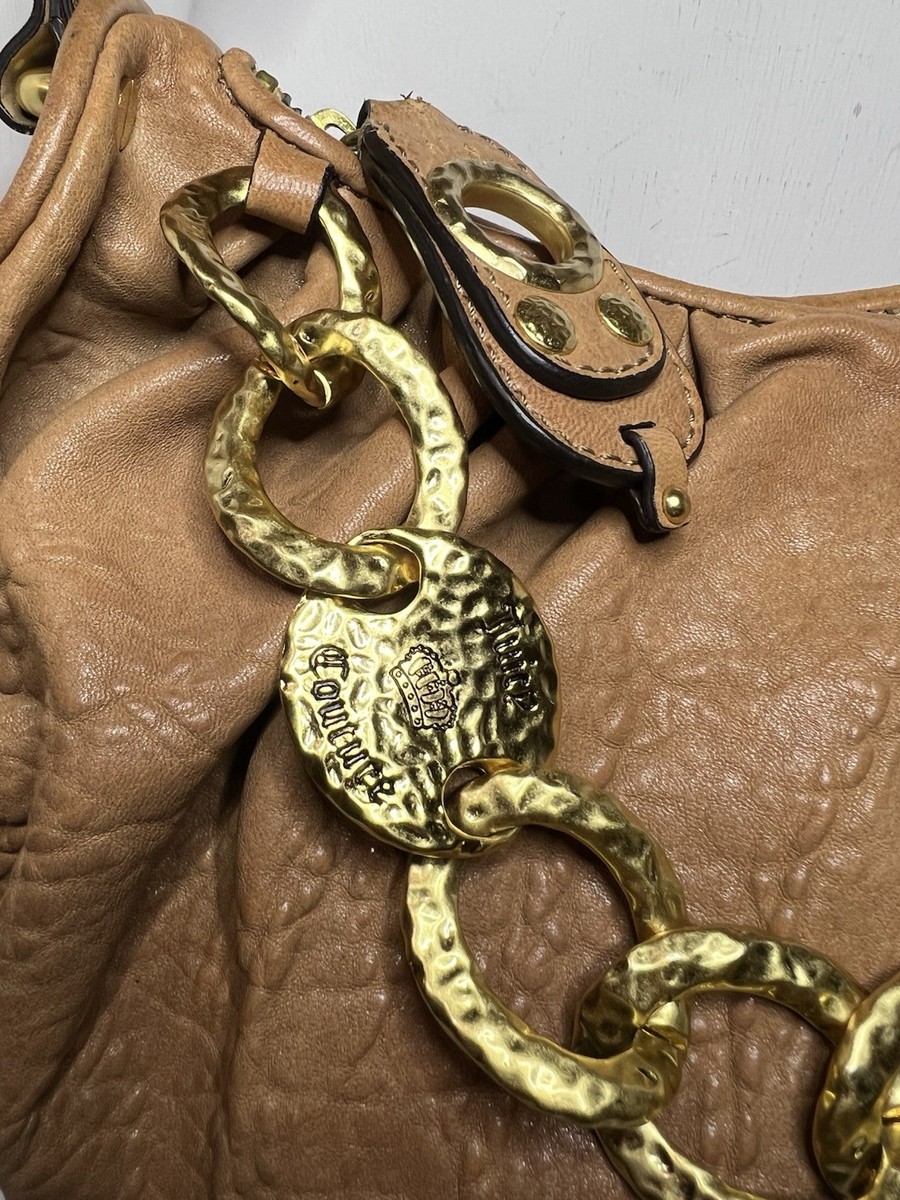 Vintage Late 90s-Early Y2K Juicy Couture Natural Leather Shoulder