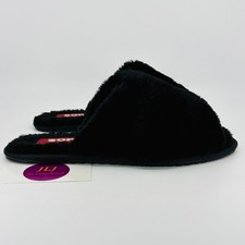 Sorel Women's Go - Mail Run Black Fluffy Slide Slippers NL3724-010 Size 8