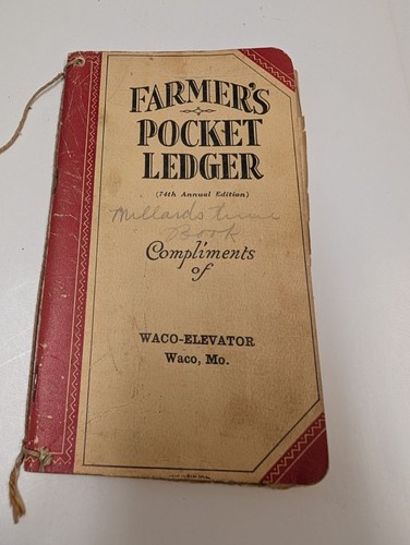 Farmer's Pocket Ledger 1940-1941 74th Annual Edition John Deere Used - Imagen 1 de 5
