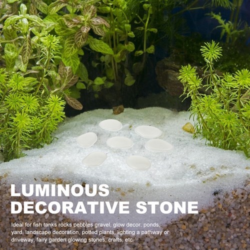 100 Pcs White Luminous Glow In Rocks For Aquarium Garden - Bild 12 von 12