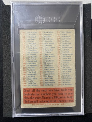 1956 Topps Checklist 2/4 SGC 3.5 VG+ Baseball Card - Bild 2 von 3
