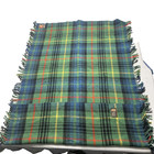 Vintage R.W. Forsyth Scotland Wool Blanket Red Plaid Lossievale Royal 54x35"