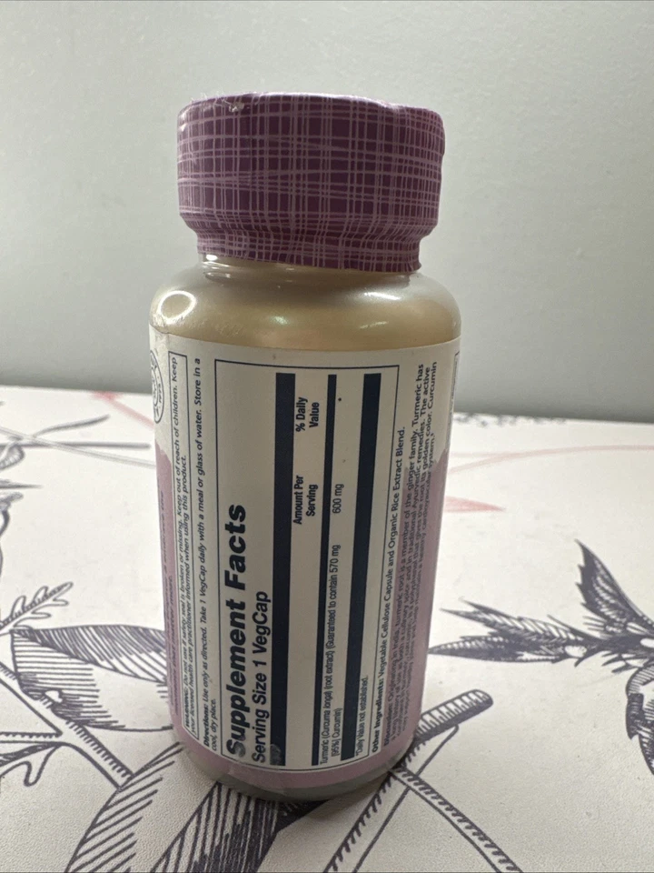 Extracto de cúrcuma Solaray 600 mg | 60 cápsulas vegetales Foto 3 de 4