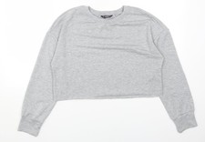 Womens UK Size XS SheIn Grey Pullover Sweatshirt