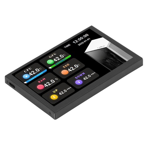 Black 5 Inch IPS USB Mini Screen PC CPU GPU RAM Data Monitor For AIDA64 - Afbeelding 6 van 23