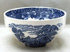 Enoch Wedgwood WOODLAND Vintage Porcelain Blue Transferware OPEN SUGAR BOWL