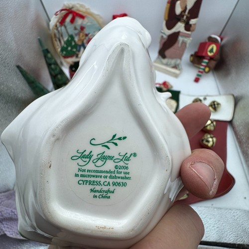 Vintage Weihnachtsdeko Set Snoopy Plüsch Weihnachtsmann verschachtelte Bäume Strumpf Stickerei - Bild 9 von 9