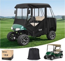 2 Passenger Golf Cart Enclosure For EZGO RXV 57.5 Roof 600D Waterproof Rain Covr