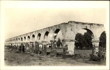 RPPC Oceanside California San Luis Rey Mission damaged arches real photo PC