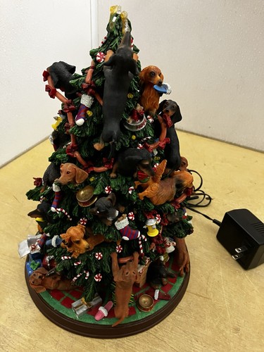 Danbury Mint Dachshund Weiner Dog 12" Lighted Christmas Tree *No Star * - Picture 5 of 10