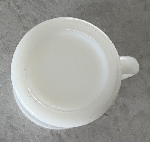 Vintage 50er Jahre GLASBAKE Currier & Ives Farm Milchglas Kaffeebecher Made in USA - Bild 5 von 5