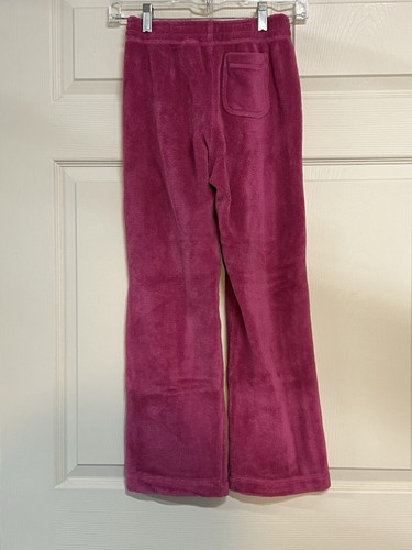 L.L. Bean Girls Teal & Red Pine Trees Top & Red Velour Pajama Pants - Medium GUC - Picture 8 of 13