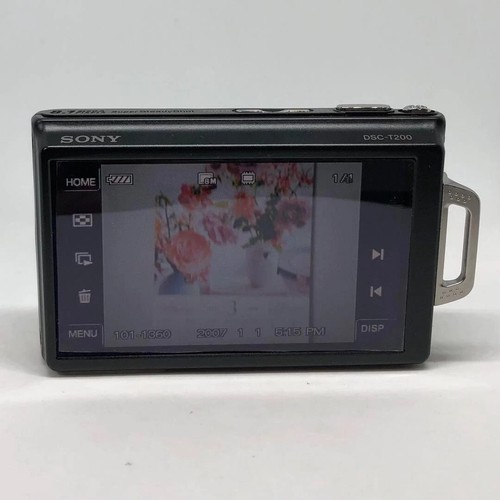 Sony Cyber-shot DSC-T200 8.10 million Pixel CCD Retro Digital Camera-Black - Picture 4 of 12