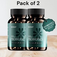 2X Bioma Probiotics for Digestive Health 3-in-1 Gut Health Prebiotic 60 Capsules