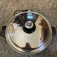 Vollrath Electric Skillet #28 Vapo Lid Clean Works great 11"