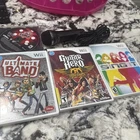 Wii Singing/ Band Bundle With Microphone & 4 Wii Games( Titles In Description)