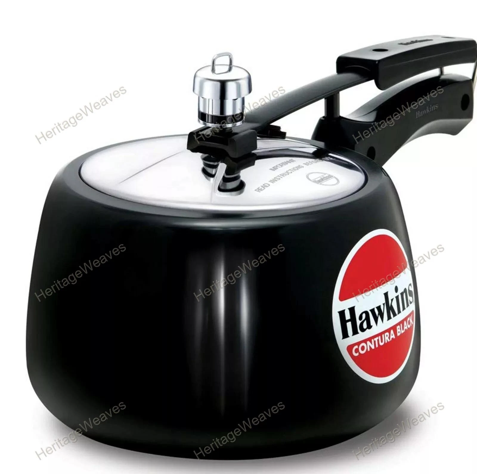 Hawkins Pressure Cooker 3 Liters Contura Hard Anodised Aluminium Black