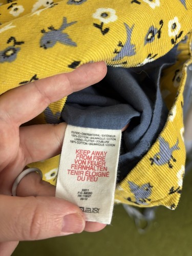 Mini Boden Girl’s Corduroy Yellow Bird Dress Size 9-10Y - Picture 7 of 7