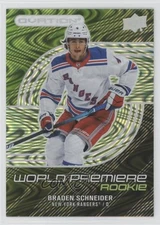 2022-23 Ovation World Premiere Neon Green /99 Braden Schneider Rookie RC 0q41