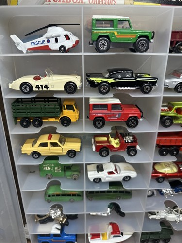 Matchbox Superfast Regular Wheel Lot Of 24 Cars & Trucks Gray Wheels Included - Picture 12 of 21