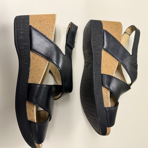 Dansko Shyla Women's Casual Sandals, Black Burnished Nappa Size 6.5, 37 - Picture 10 of 12