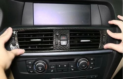 Consola central Vent Trim 2011~2017 para BMW X3 F25 X4 salida de aire fibra de carbono Foto 4 de 4
