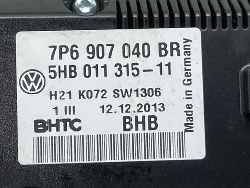 2014 VW Touareg Heater A/C Climate Temperature Control Panel 7P6907040BR 2013-14 - Picture 2 of 10