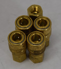 Gold Hose Pipe Fitting 1/4" FNPT M Style Coupler 300 PSI Buna N Seal Pack of 5