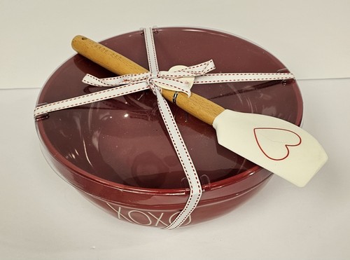 Rae Dunn Mixing Bowl W/Spatula XOXO - Picture 2 of 7