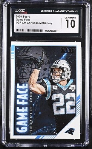 2020 Score Game Face Christian McCaffrey #13 Game Face Game Face Football CGC 10 - Picture 1 of 2
